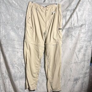 Columbia GRT pants women’s large NWT tan khaki Cargo Pants zip off legs hiking